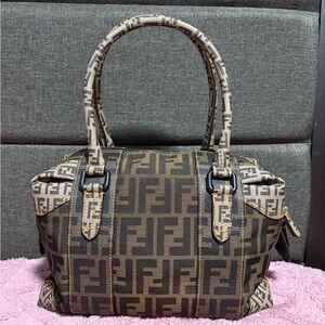 Fendi Tan and Brown Satchel